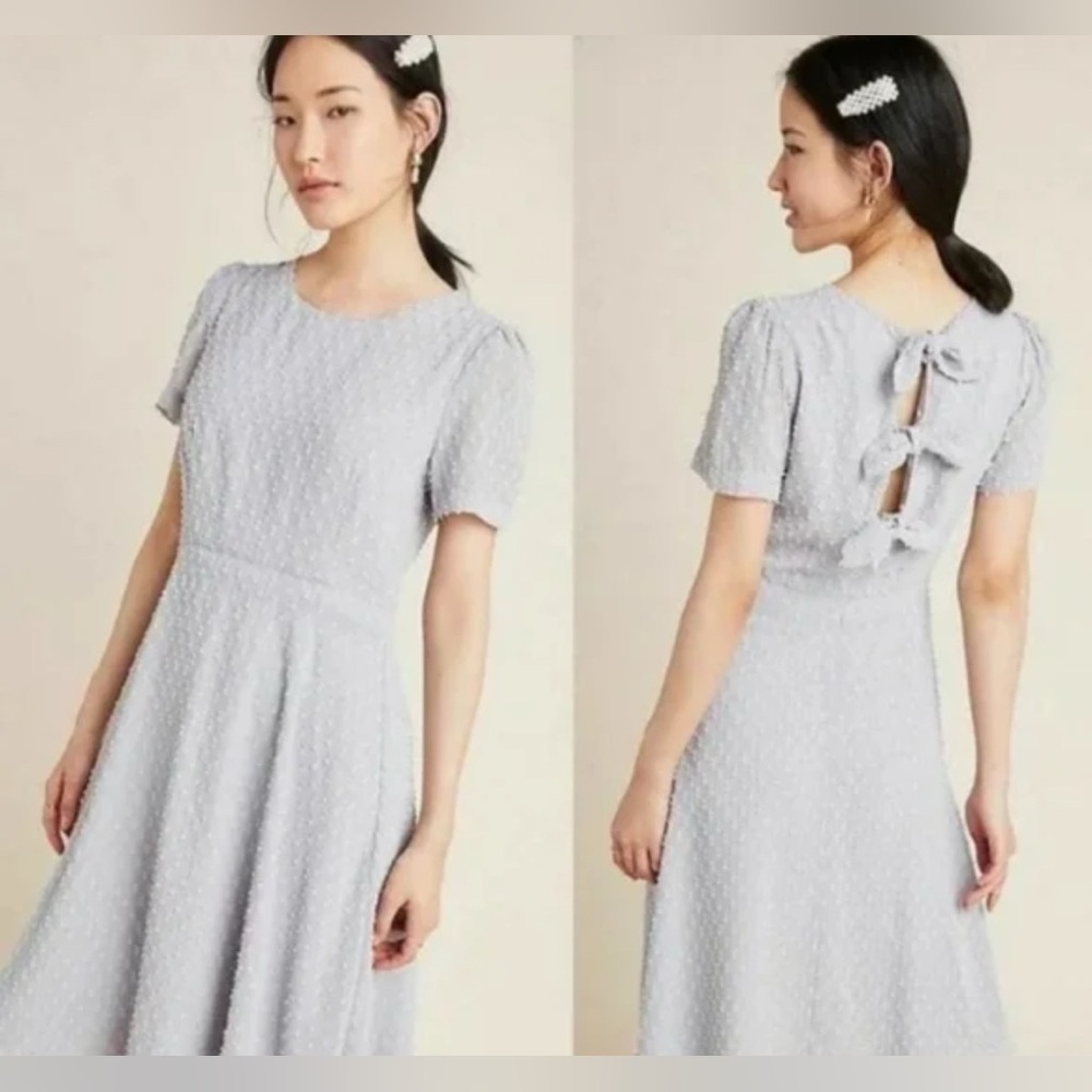 Anthropologie Sunday in Brooklyn Georgiana Textured Dress Size Large Knee Length